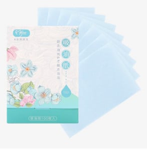 100p Ulei facial coli de hârtie Rolă de curățare pentru controlul uleiului de față Hârtie absorbantă Instrumente de machiaj pentru frumusețe Servețele pentru față portabile