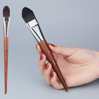 Pensule plate pentru machiaj pentru fond de ten lichid profesional, cremă, corector, perie în formă de limbă, instrumente cosmetice pentru machiaj pentru femei