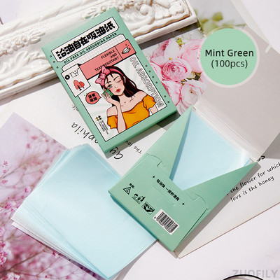 100gab./kastīte Sejas eļļa Bloķējošs papīrs Izturīgs matējošas sejas salvetes Tīrīšanas līdzeklis Eļļas kontroles loksnes Eļļu absorbējošas sejas tīrīšanas rīki Jauns