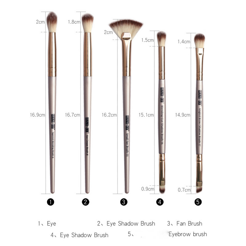 Set de pensule de machiaj Crema de ochi Gene Fard de pleoa Evidențiază Fardul de nas Set de perii cosmetice Set de instrumente de machiaj pentru confortul părului moale