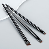 3Gb Blades Eyeliner Brush Fine Oblique Eyebrow Blending Lūpu krāsa Īpaši plānas acu ēnas Koka rokturi Beauty Brush Kosmētikas rīks