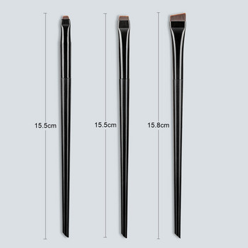 3 τεμάχια Blades Eyeliner Brush Fine Oblique Bridge Blending Lipstick Εξαιρετικά λεπτή σκιά ματιών Ξύλινη λαβή Beauty Brush Cosmetic Tool
