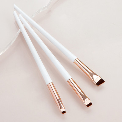 3Gb Blades Eyeliner Brush Fine Oblique Eyebrow Blending Lūpu krāsa Īpaši plānas acu ēnas Koka rokturi Beauty Brush Kosmētikas rīks
