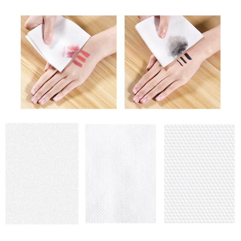 50/100 бр. Еднократна лицева кърпичка Кърпички за грим Памучни тампони Почистваща хартиена кърпа за лице