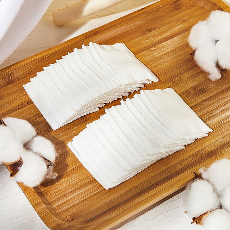 222 buc șervețele de machiaj de unică folosință din bumbac Tampoane moi demachiante Prosop ultrasubțire pentru curățarea feței Instrument de machiaj pentru ștergere