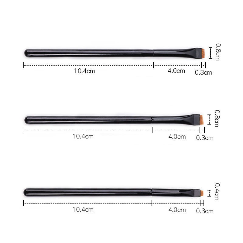 Perie profesională pentru eyeliner, de înaltă calitate, negru, plat, pentru aplicare, instrumente pentru buze pentru instrumente de machiaj cosmetic Kit de consumabile