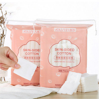 222 bucăți cosmetice din bumbac în pungă demachiant tampoane fine din bumbac multistrat pentru curățarea feței Îngrijirea pielii șervețele pentru unghii Instrumente de frumusețe E1004
