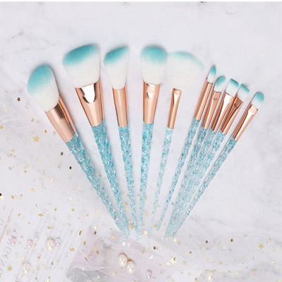 10 DB Glitter Shinng Crystal sminkecset szett kozmetikai szépség púderecset korrektor szemhéjfesték komplett sminkkészlet eszköz női