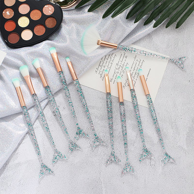 10 DB Glitter Shinng Crystal sminkecset szett kozmetikai szépség púderecset korrektor szemhéjfesték komplett sminkkészlet eszköz női