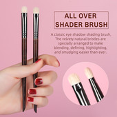 BETHY BEAUTY Professional 2 buc Păr de capră Natural Fard de pleoa Perie de machiaj Perie de amestecare a pete Instrumente de frumusețe