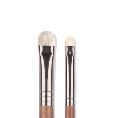 BETHY BEAUTY Professional 2 buc Păr de capră Natural Fard de pleoa Perie de machiaj Perie de amestecare a pete Instrumente de frumusețe