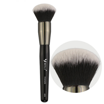 BEILI vaigu sārtuma aplauzuma otiņa, viena daudzfunkcionāla kontūra brīva pūdera grima otiņas apaļas, melnas, rokturis ar pinceles maquillaje