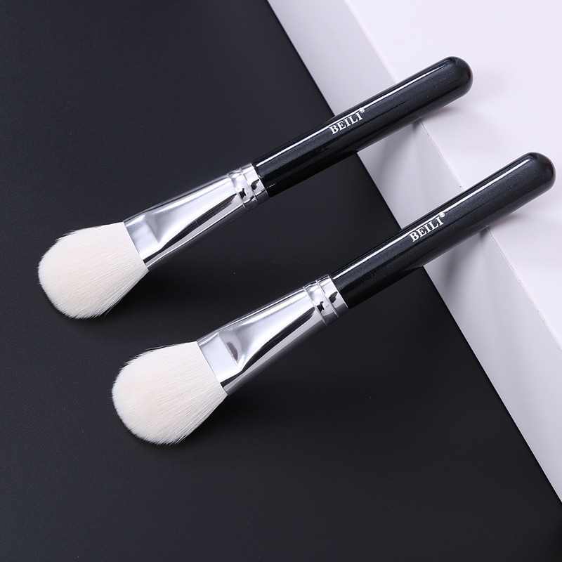 BEILI pirosító smink ecset egy multifunkcionális kontúr laza púderes smink ecsetek kerek fekete nyél pinceles maquillaje