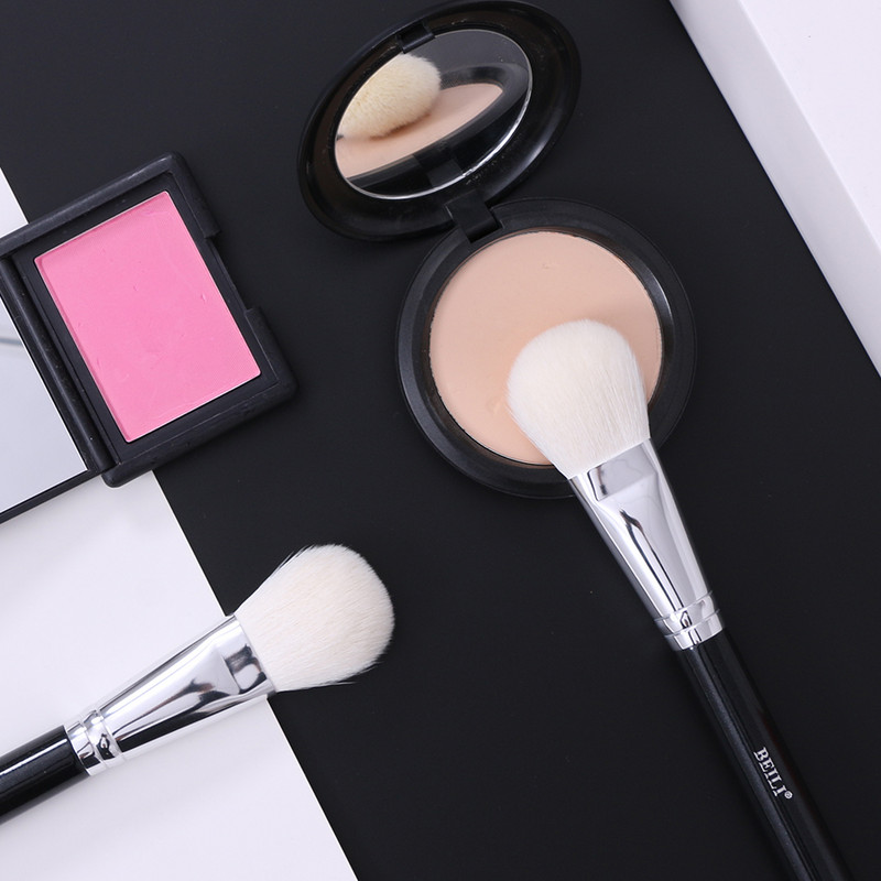 BEILI pirosító smink ecset egy multifunkcionális kontúr laza púderes smink ecsetek kerek fekete nyél pinceles maquillaje