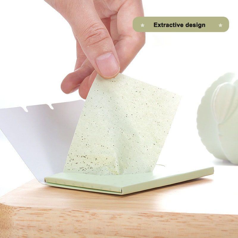 100 buc./pachet Hârtie absorbantă pentru controlul uleiului de față Servețele de curățare pentru controlul uleiului de față Foaie absorbantă Țesut pentru mată uleioasă Hârtie de îngrijire a feței