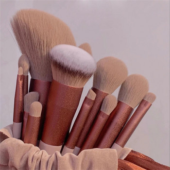 13 ΤΕΜ. Μαλακό σετ βουρτσών μακιγιάζ με αφράτο σετ καλλυντικών για ρουζ Πούδρα πινέλα σκιάς ματιών Kabuki Blending Tool Make Up Brush Beauty