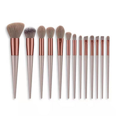 13 DB puha bolyhos sminkecset készlet Cosmetics alapozó pirosító púderecsetek szemhéjfesték Kabuki keverő smink ecset Beauty