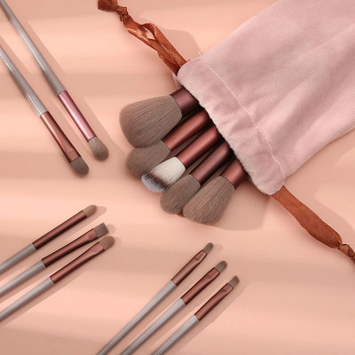13 DB puha bolyhos sminkecset készlet Cosmetics alapozó pirosító púderecsetek szemhéjfesték Kabuki keverő smink ecset Beauty