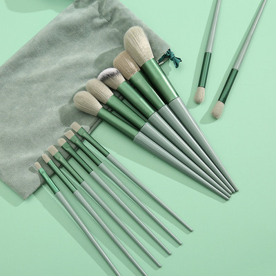 13 DB puha bolyhos sminkecset készlet Cosmetics alapozó pirosító púderecsetek szemhéjfesték Kabuki keverő smink ecset Beauty