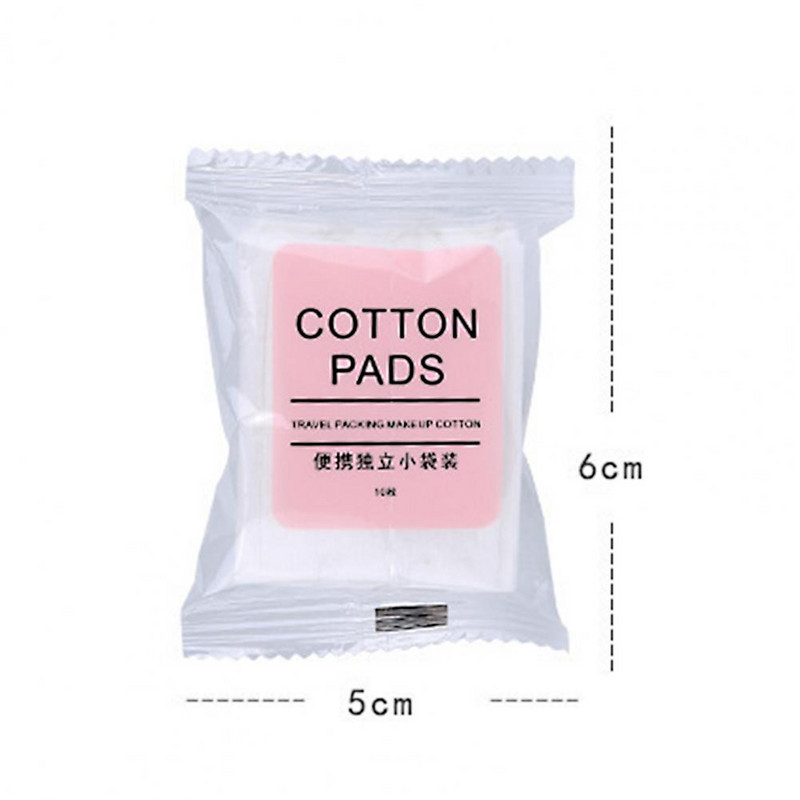 Essential Cotton 10 vnt. dvipusė makiažo kempinėlis Exquisite Pad Makeup Health Care Kosmetikos šalinimas Veido makiažas