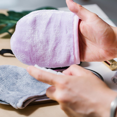 Ръкавица за премахване на грим за многократна употреба Мека микрофибърна кърпа за почистване на лице Подложки за дълбоко почистване на лице Професионални инструменти за грижа за кожата 1 бр.