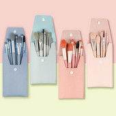 Set de mini pensule de machiaj de 8 buc. Pensule de machiaj Kabuki pentru călătorii portabile, moale, fard de ochi, pudră, perie pentru gene.