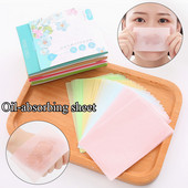 100 buc/cutie Hârtie de absorbție a uleiului de față Servețele de față portabile pentru mate Demachiant facial Controlul uleiului Instrumente de curățare a feței cu absorbție de ulei Nou