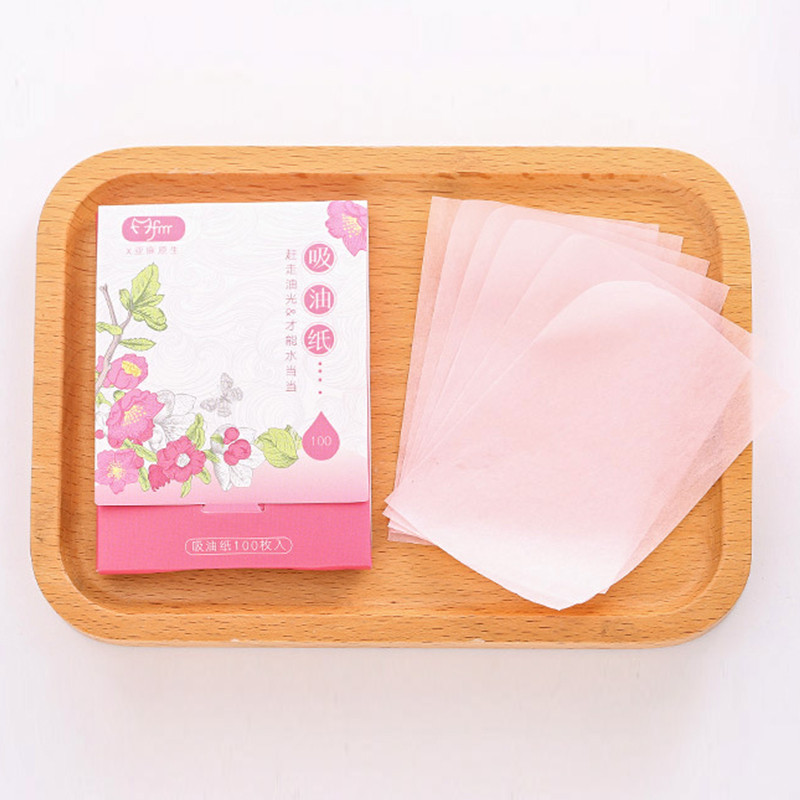 100 buc/cutie Hârtie de absorbție a uleiului de față Servețele de față portabile pentru mate Demachiant facial Controlul uleiului Instrumente de curățare a feței cu absorbție de ulei Nou