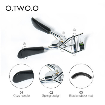 O.TWO.O Handle Eyelash Curling Eye Lashes Curling Clip Eyelash Cosmetic Makeup Tools Аксесоари Черен Сребрист Цвят