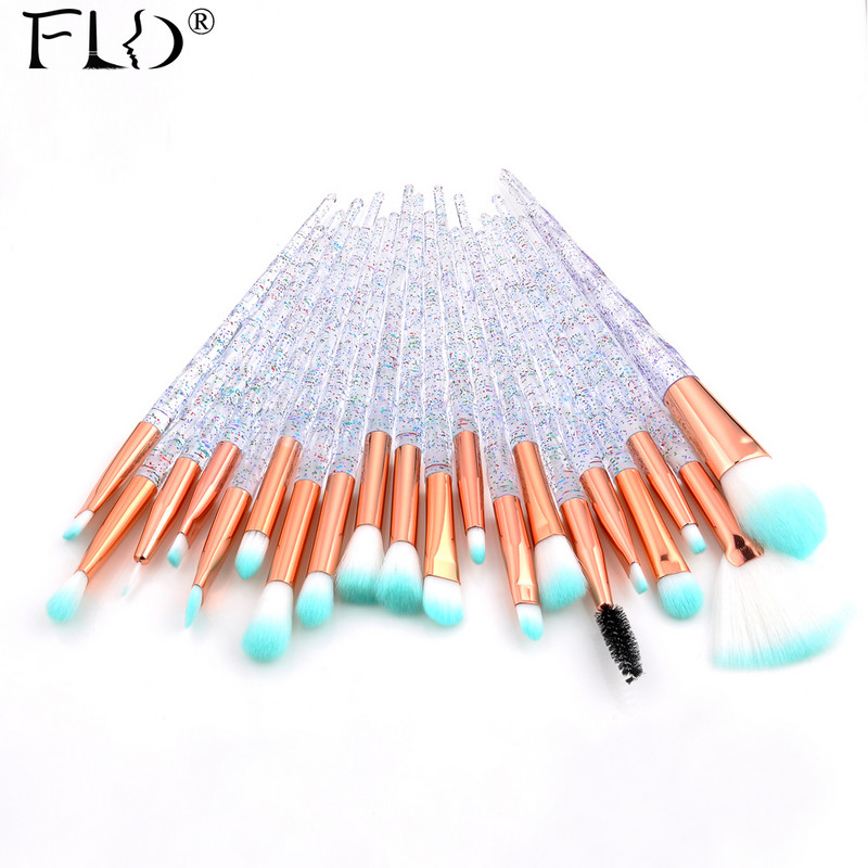 Set de pensule profesionale pentru machiaj pentru gene FLD Perie pentru fard de pleoape Perie pentru sprancene Perie pentru fond de ten Perii pentru rimel Seturi de instrumente cosmetice