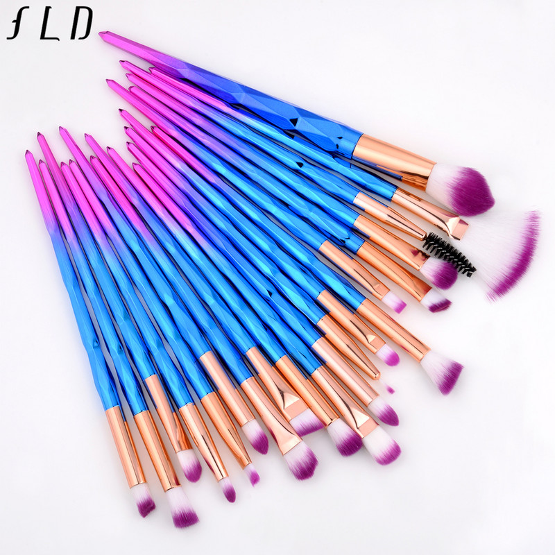 Set de pensule profesionale pentru machiaj pentru gene FLD Perie pentru fard de pleoape Perie pentru sprancene Perie pentru fond de ten Perii pentru rimel Seturi de instrumente cosmetice