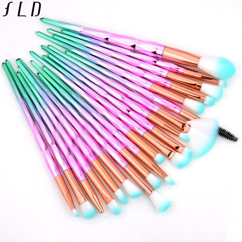 Set de pensule profesionale pentru machiaj pentru gene FLD Perie pentru fard de pleoape Perie pentru sprancene Perie pentru fond de ten Perii pentru rimel Seturi de instrumente cosmetice
