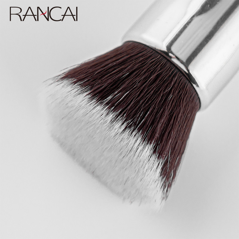 RANCAI Makeup Brush Flat Top Kabuki alapozó ecset folyékony krémhez és púderes kontúr kisimító keverő korrektor arckefe