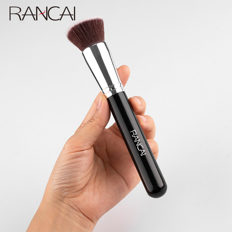 RANCAI Makeup Brush Flat Top Kabuki alapozó ecset folyékony krémhez és púderes kontúr kisimító keverő korrektor arckefe