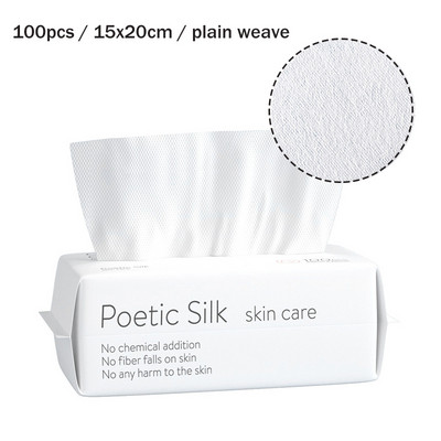 50/100 buc Prosop de unica folosinta pentru machiaj din bumbac, pentru curatarea fetei