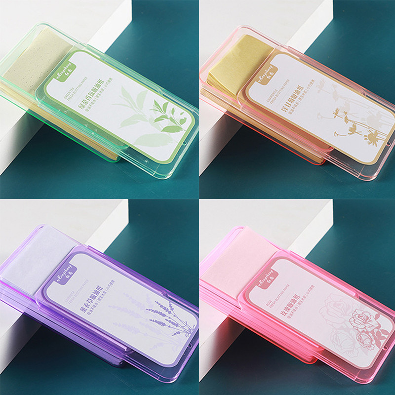 300 buc/cutie Foaie absorbantă pentru controlul uleiului Hârtie absorbantă pentru față Șervețele de curățare pentru controlul uleiului Șervețele pentru îngrijirea feței