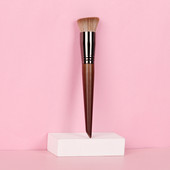 BETHY BEAUTY 1PC pensulă pentru fond de ten în unghi, pudră presată, perie de machiaj, instrumente cosmetice, păr sintetic