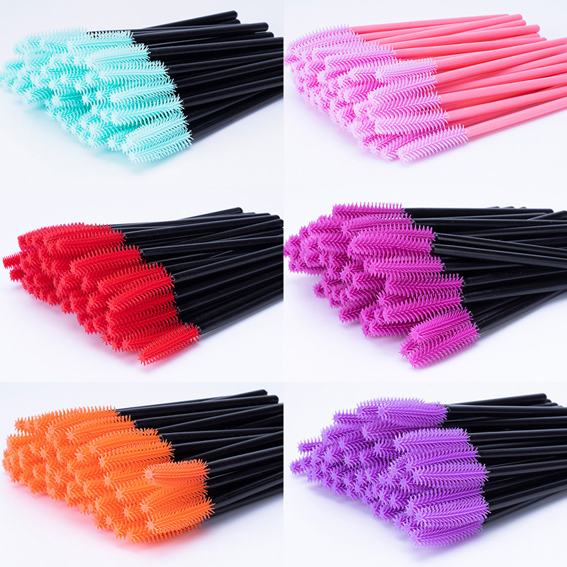 50/25 buc Perii pentru gene cu gel siliconic Extensie pentru gene Micro baghete de rimel Pieptene pentru sprâncene Pieptene de unică folosință Aplicator de instrumente de machiaj