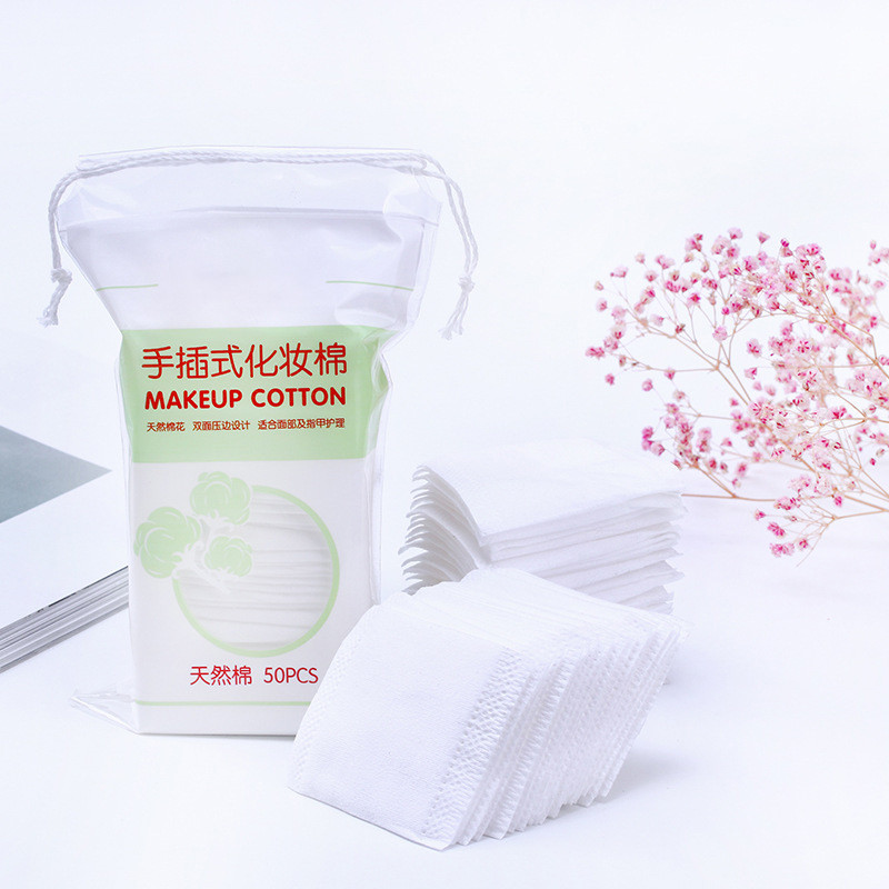 50 kom Šminka Pamučni jednokratni ručnik za lice Kozmetički alat za čišćenje Manikura Obrišite ruku Umetnite pamučne jastučiće