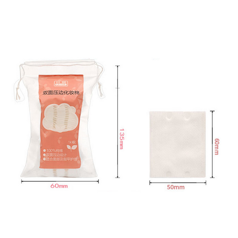 50 buc / set tampoane din bumbac presat pe două fețe pentru machiaj șervețele pentru îndepărtarea ojei de unghii, compresă hidropată, puf facial de bumbac