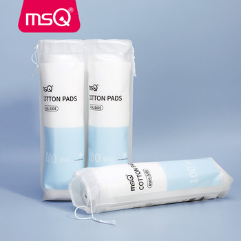 MSQ 100PCS/300PCS Памучни тампони за премахване на грим Миещи се кръгове Почистващи меки памучни средства за премахване на грим Инструменти за красота