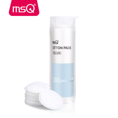 MSQ 100 buc/300 buc tampoane demachiante din bumbac, lavabile, pentru curățarea feței, bumbac moale, instrumente de înfrumusețare pentru demachiere