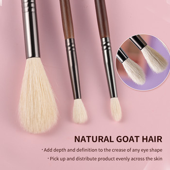 Πινέλα μακιγιάζ BETHY BEAUTY Smudge 3 τμχ Φυσικές σκιές ματιών από τρίχες κατσίκας Λεπτομέρειες και Highlight Blending Beauty Cosmetic Brushes