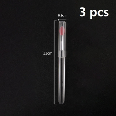 3 tk kaasaskantav silikoonhuulehari huuleläike aplikaator Multifunktsionaalne meigipintsel tolmukorgiga huulepulgapintslid Kosmeetilised tööriistad