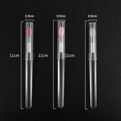 3 tk kaasaskantav silikoonhuulehari huuleläike aplikaator Multifunktsionaalne meigipintsel tolmukorgiga huulepulgapintslid Kosmeetilised tööriistad