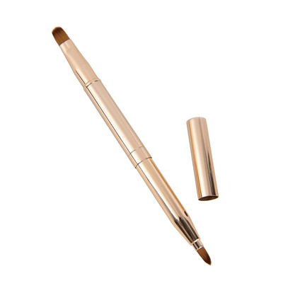 1 tk Gold Make Up sissetõmmatav huulte silmalainer lauvärvi jumestuskreem Kahepealine meigipintsel Kosmeetikatööriist