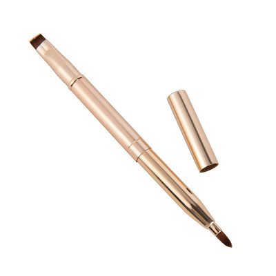 1 tk Gold Make Up sissetõmmatav huulte silmalainer lauvärvi jumestuskreem Kahepealine meigipintsel Kosmeetikatööriist