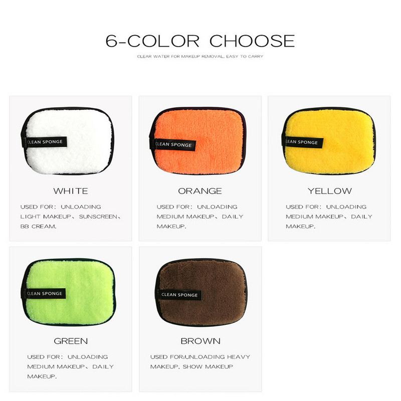 Korduvkasutatavad meigieemalduskettad Näo meigikustutuskumm vatipadjakesed Pehmed mikrofiibrist meigieemalduslapid Näonahahooldusvahendid