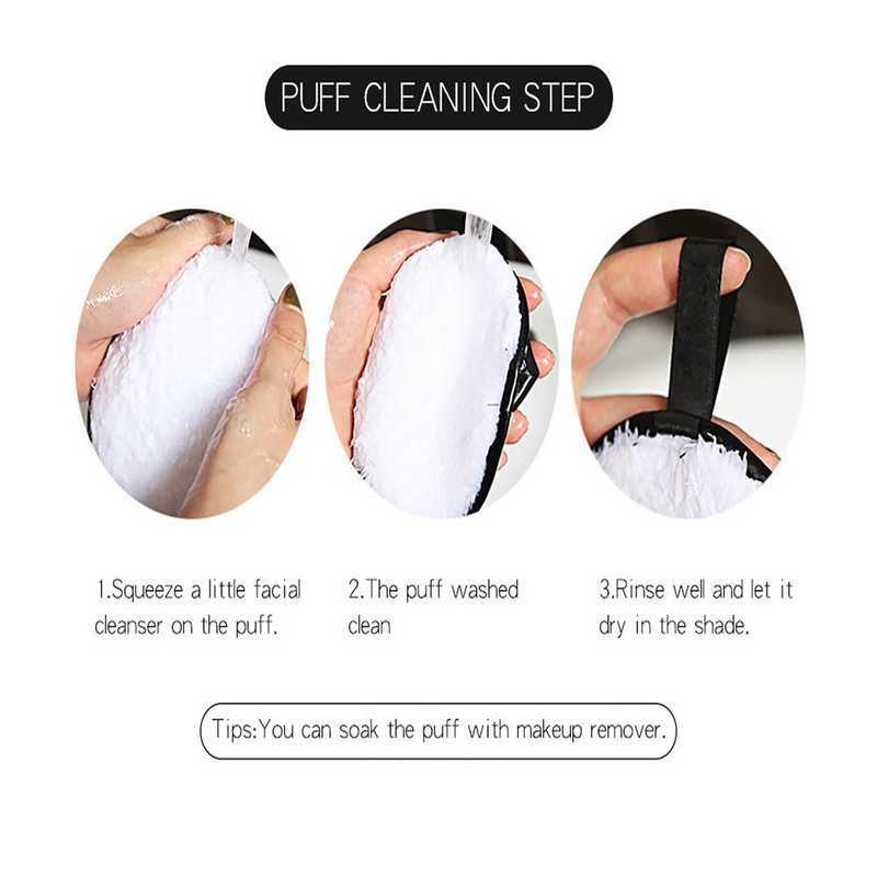 Korduvkasutatavad meigieemalduskettad Näo meigikustutuskumm vatipadjakesed Pehmed mikrofiibrist meigieemalduslapid Näonahahooldusvahendid