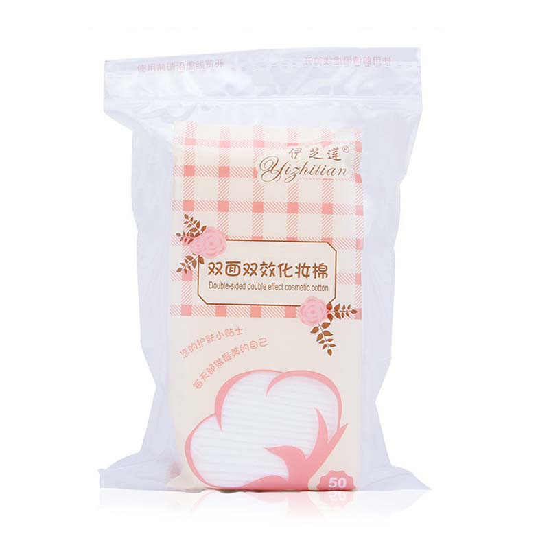 50 buc/sac pentru eliminarea machiajului pentru față, bumbac, grăsime, nețesute pentru demachiere, șervețele de machiaj cu două fețe.